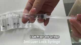 Medyczna strzykawka typu Luer Lock o pojemności 3 ml