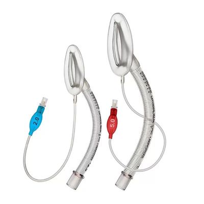 kupować Wzmocniona jednorazowa maska krtaniowa LMA z mankietem z silikonu klasy medycznej, przezroczysta rurka PVC ze stalowym drutem, materiały eksploatacyjne do znieczulenia klasy II produkcja internetowa