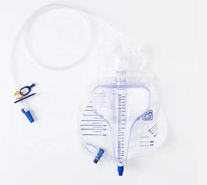 kupować Worek drenażowy z licznikiem moczu z butelką pomiarową z jednorazową kolekcją Materiał medyczny z PVC Worek licznika moczu CE ISO produkcja internetowa