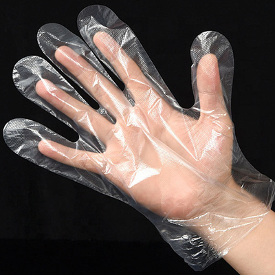 kupować Indywidualnie pakowane plastikowe jednorazowe rękawiczki PE klasy żywnościowej produkcja internetowa