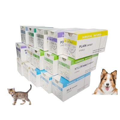 Dobra cena Szpital weterynaryjny dla zwierząt Chromic Catgut Silk Nylon PGA 910 75cm Sutury chirurgiczne ze sterylną igłą Pies kot zwierzę domowe w Internecie