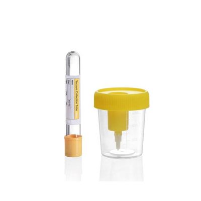 Dobra cena Disposable Urine Cup with Needle Vacuum Urine Specimen Collection Cup 60ml 90ml 100ml 120ml with Needle w Internecie